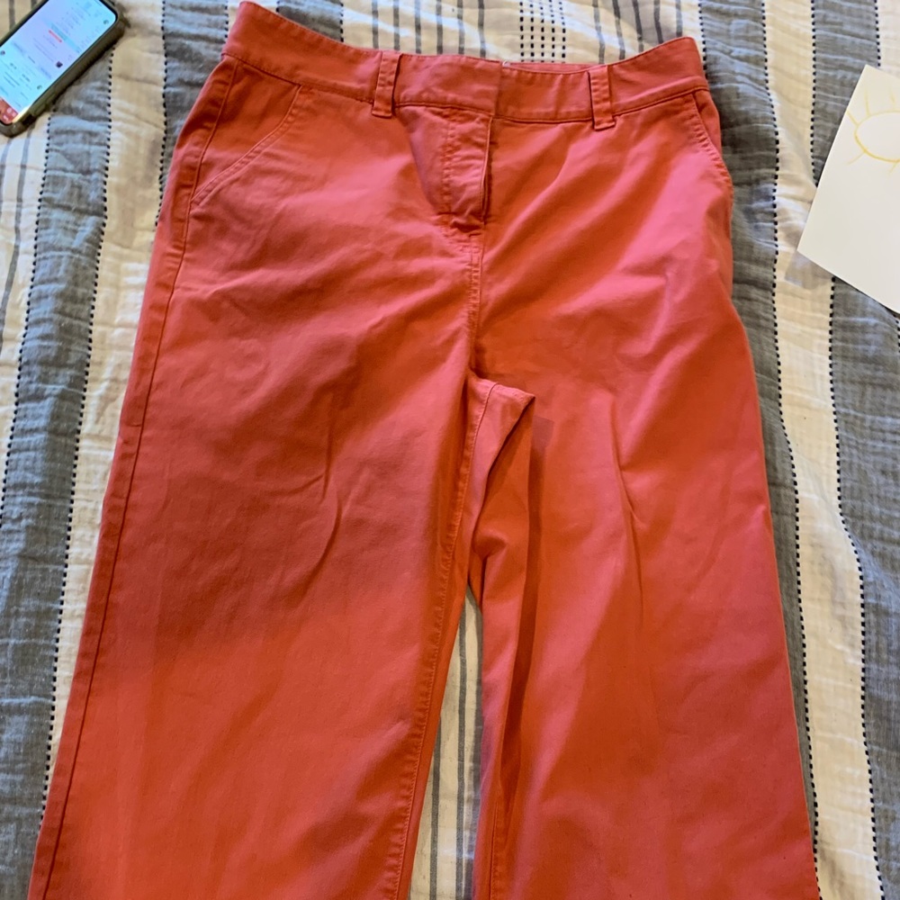 Pink Vineyard vine wide leg cropped pants